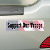 Steun onze troepen bumpersticker (Op auto)