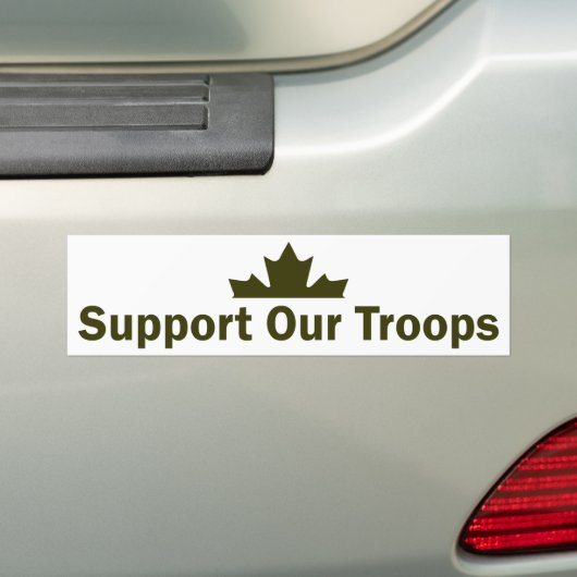Steun onze troepen bumpersticker (Op auto)