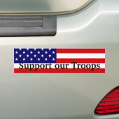 Steun onze troepen bumpersticker (Op auto)