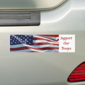 Steun onze troepen bumpersticker (Op auto)