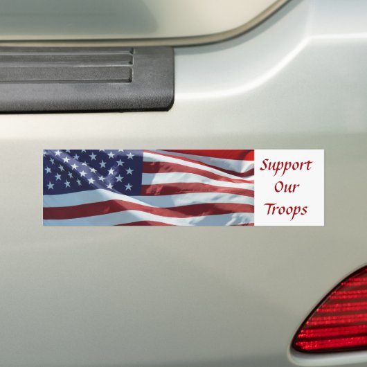 Steun onze troepen bumpersticker (Op auto)