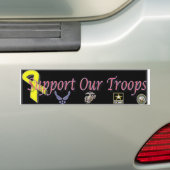 Steun onze troepen bumpersticker (Op auto)