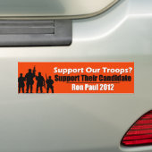 Steun onze troepen bumpersticker (Op auto)