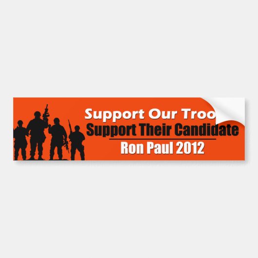 Steun onze troepen bumpersticker (Voorkant)