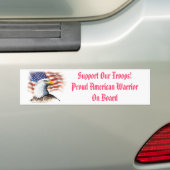 Steun onze troepen die Amerikaanse strijders aan b Bumpersticker (Op auto)