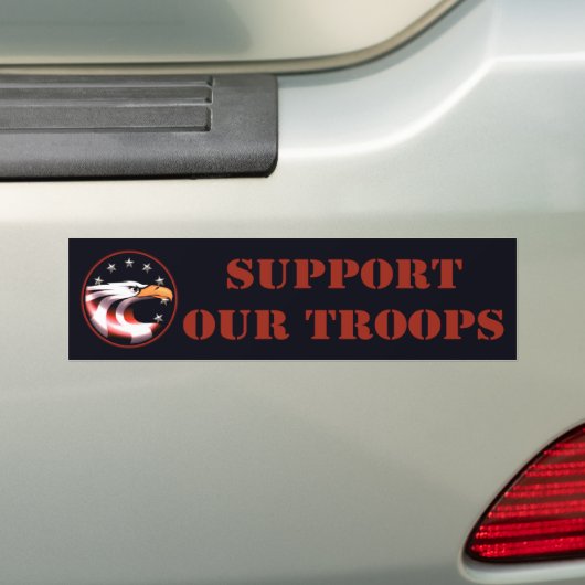 Steun onze troepen (Eagle) Bumpersticker (Op auto)