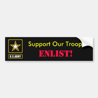 Steun onze troepen, ENLIST! Bumpersticker