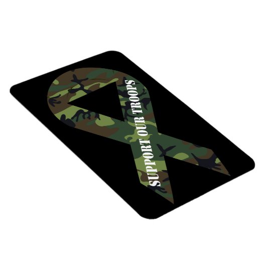 Steun onze troepen Groene Camo Lintmagneet Magneet (Rechterzijde)