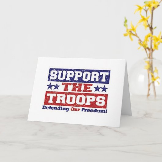 Steun onze Troepen Kaart (Gele Bloem)