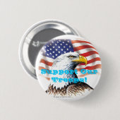 Steun onze troepen! Knoop Ronde Button 5,7 Cm (Voorkant /achterkant)