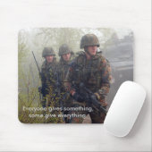 Steun onze troepen Mousepad Muismat (Met muis)