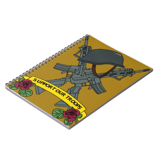 Steun onze troepen notitieboek (Linkerzijde)
