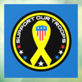 Steun Onze Troepen Patriottisch Raamsticker (Vel 3)