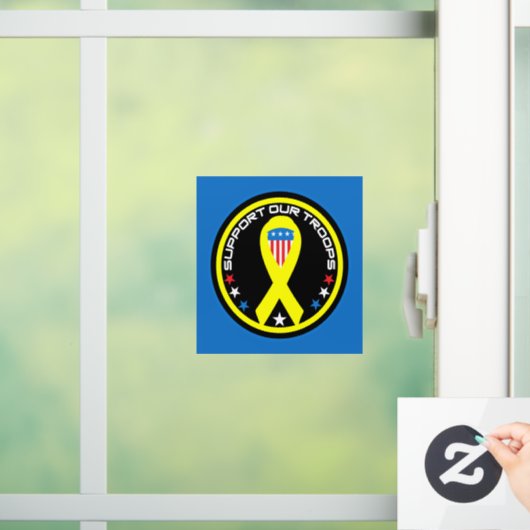Steun Onze Troepen Patriottisch Raamsticker (Huis)