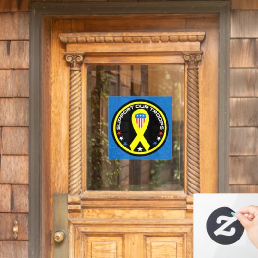 Steun Onze Troepen Patriottisch Raamsticker (Huis Deur)