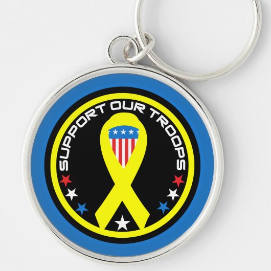 Steun Onze Troepen Patriottisch Sleutelhanger (Voorkant)