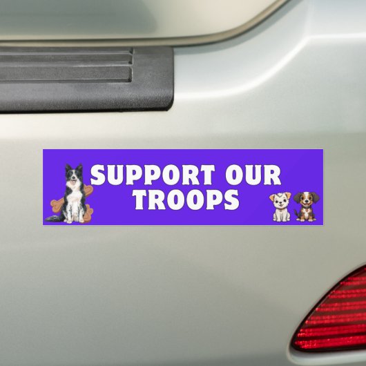 Steun onze troepen Paw Patrol Parodie Bumpersticker (Op auto)