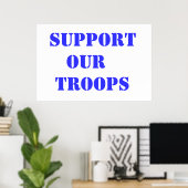 Steun onze troepen poster (Thuiskantoor)