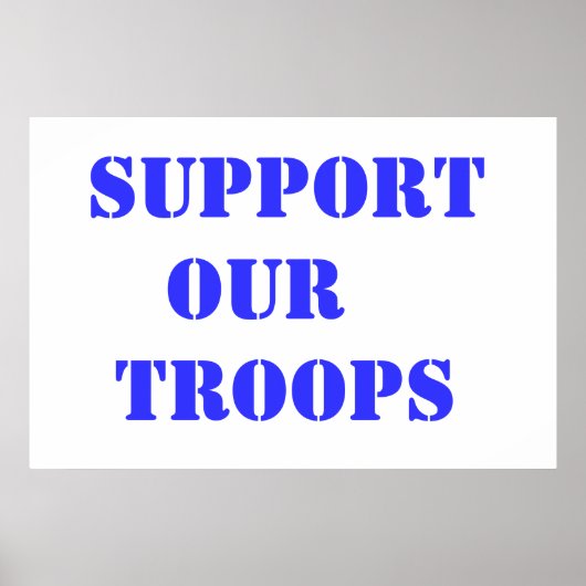 Steun onze troepen poster (Voorkant)