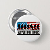 Steun onze troepen ronde button 5,7 cm (Voorkant /achterkant)