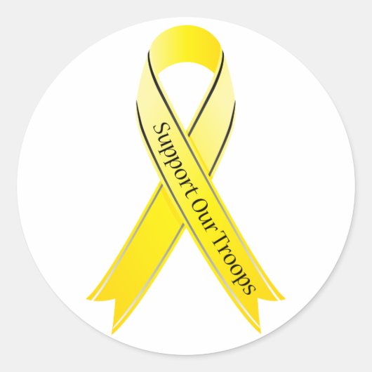 Steun onze troepen ronde sticker (Voorkant)