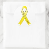 Steun onze troepen ronde sticker (Tas)