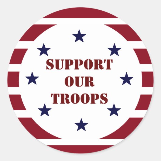 STEUN ONZE TROEPEN STICKERS (Voorkant)