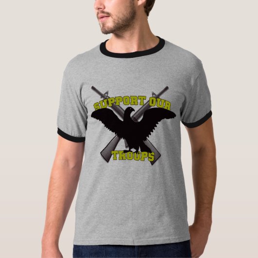 Steun onze troepen t-shirt (Voorkant)