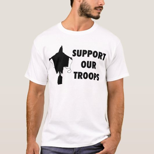 Steun onze troepen t-shirt (Voorkant)