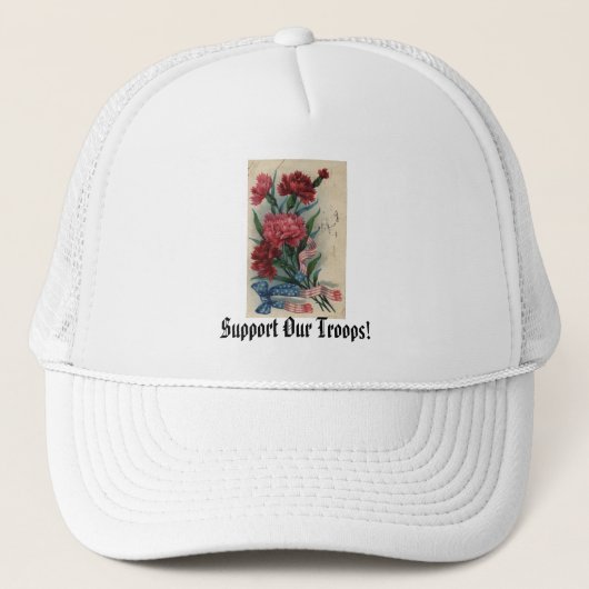 Steun onze troepen! trucker pet (Voorkant)