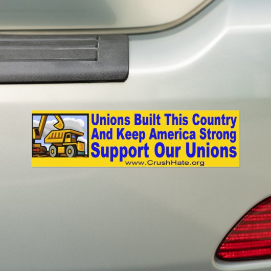Steun onze Unie Bumpersticker (Op auto)