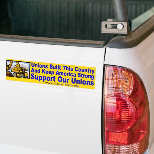 Steun onze Unie Bumpersticker (Op Truck)