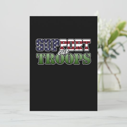 Steun onze Veteran Troops Happy Veterans Dag Bedankkaart (Staand voorkant)