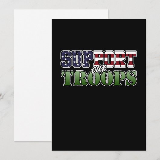 Steun onze Veteran Troops Happy Veterans Dag Bedankkaart (Voorkant / Achterkant)