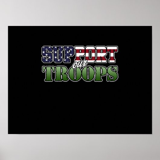 Steun onze Veteran Troops Happy Veterans Dag Poster (Voorkant)