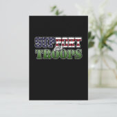 Steun onze Veteran Troops Happy Veterans Dag RSVP Kaartje (Staand voorkant)