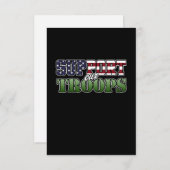 Steun onze Veteran Troops Happy Veterans Dag RSVP Kaartje (Voorkant / Achterkant)