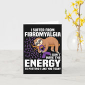 Steun Paarse Lint Warrior Fibromyalgia Awarene Kaart (Gele Bloem)