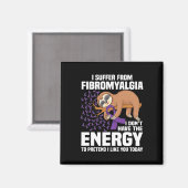 Steun Paarse Lint Warrior Fibromyalgia Awarene Magneet (Voorkant / Achterkant)