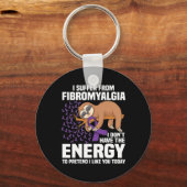 Steun Paarse Lint Warrior Fibromyalgia Awarene Sleutelhanger (Voorkant)