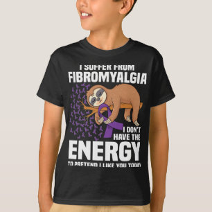 Steun Paarse Lint Warrior Fibromyalgia Awarene T-shirt