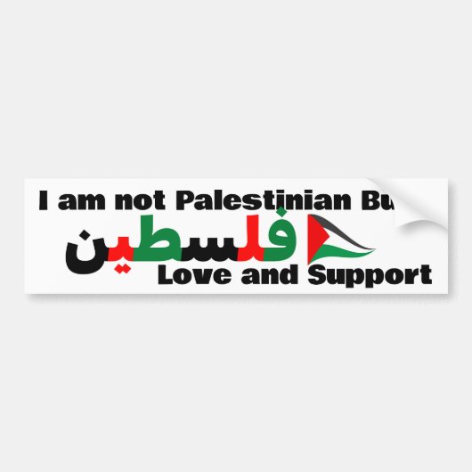 Steun Palestine Bumpersticker (Voorkant)