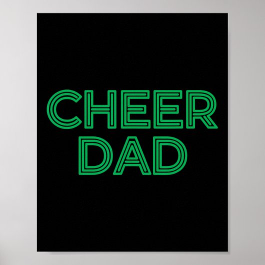 Steun Papa Groen Cheerleading _1 Poster (Voorkant)