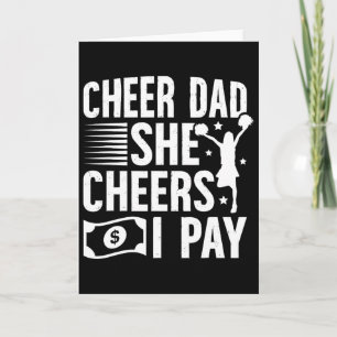 Steun Papa Ik Betaal Cheerleading Vader Van Een Ch Kaart