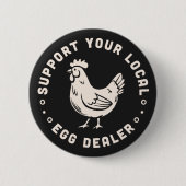 Steun pluimveehouders kopen lokaal eten ronde button 5,7 cm (Voorkant)