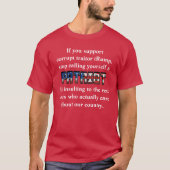 Steun pomp, stop met het noemen van een PATRIOT T-shirt (Voorkant)