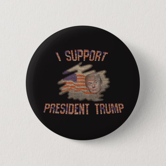 Steun President Trump Buttonnen Badges Ronde Button 5,7 Cm (Voorkant)