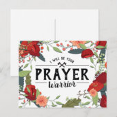 Steun, religieus, ik zal uw gebedsstrijder doden briefkaart (Voorkant / Achterkant)