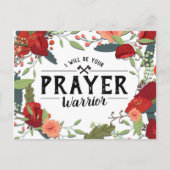 Steun, religieus, ik zal uw gebedsstrijder doden briefkaart (Voorkant)