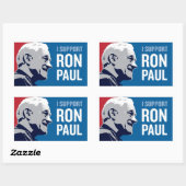 Steun Ron Paul Rechthoekige Sticker (Vel)